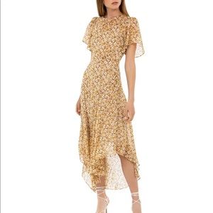FLUTTER SLEEVE MAXI DRESS